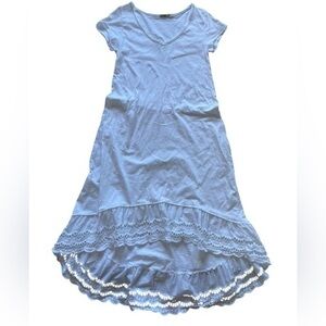 Vanessa Alexandra white cotton high low dress